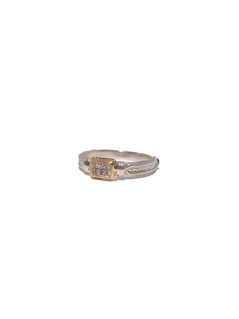 Combination Signet Diamond Ring