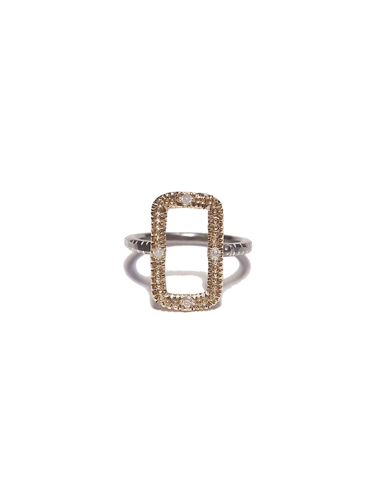 Stitch Square Frame Ring