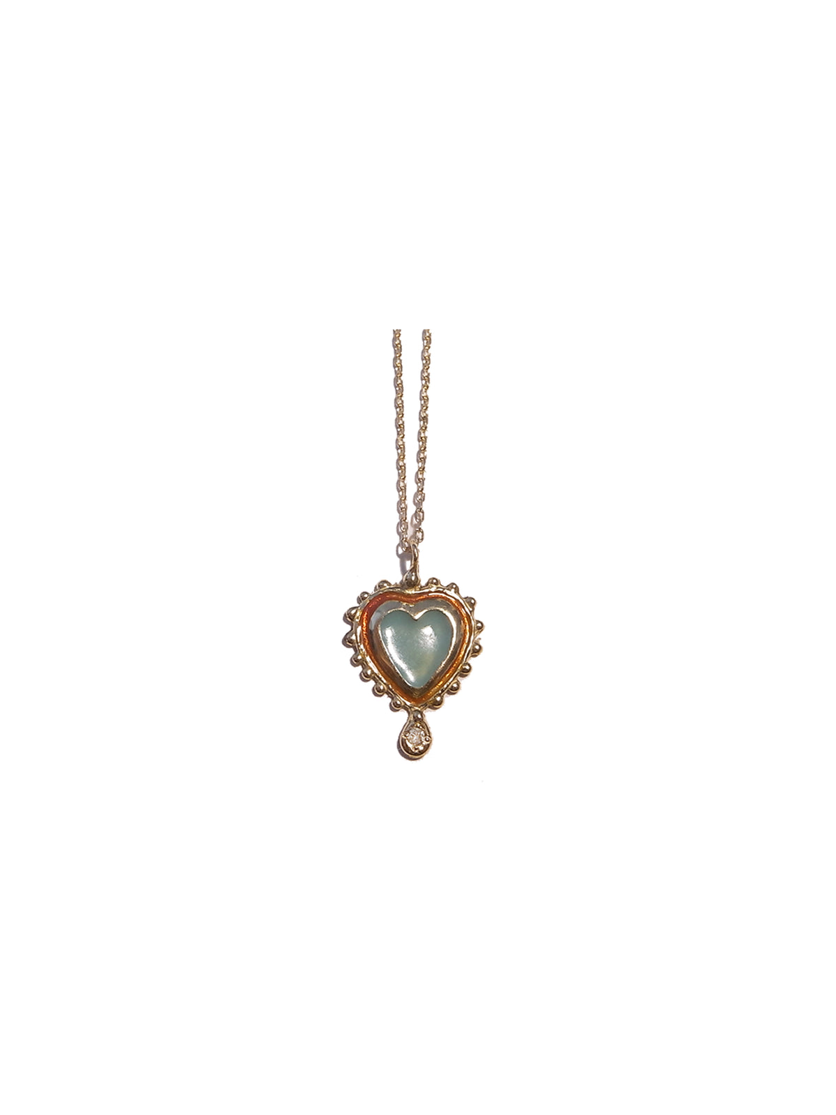 Heart with drops necklace
