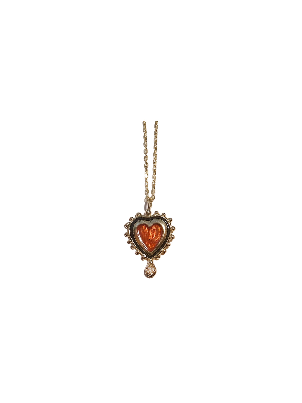 Heart with drops necklace