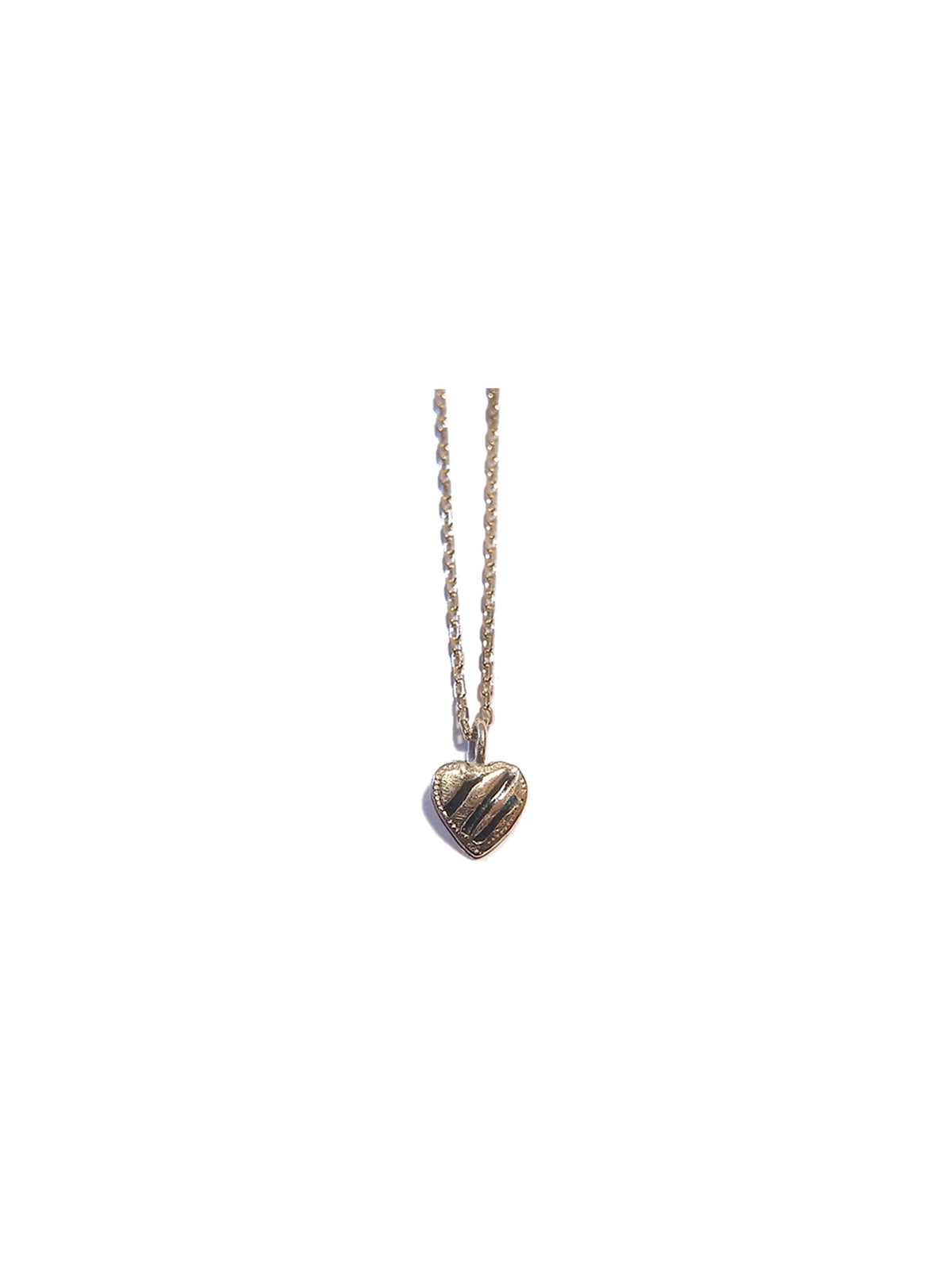 Enamel Stripe Heart Necklace