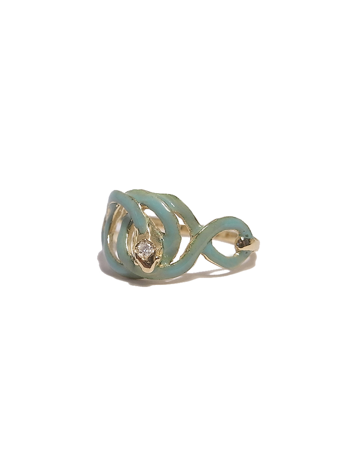 Enamel Serpent Ring