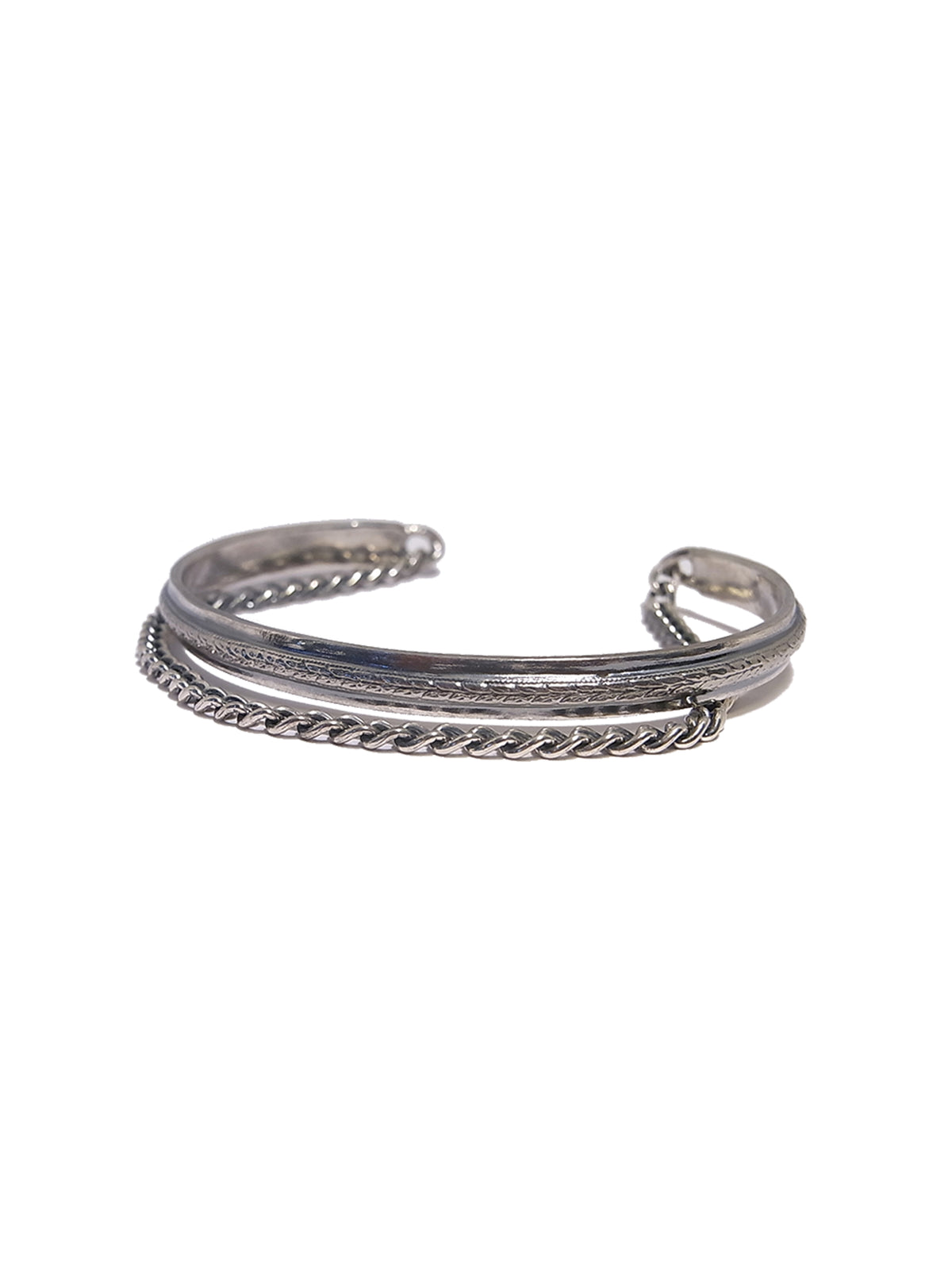 cuff with chain bracelets -engraved