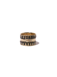 Corinthian Black Enamel Ring