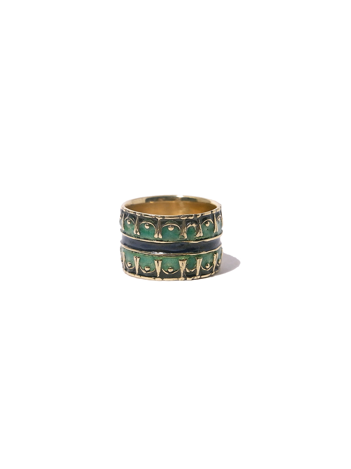 Corinthian Peacock Enamel Ring