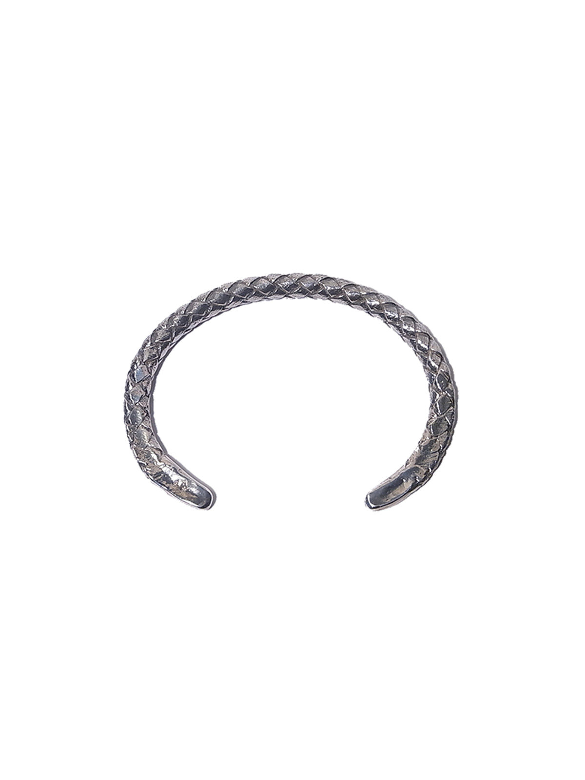 braided leather code bracelet