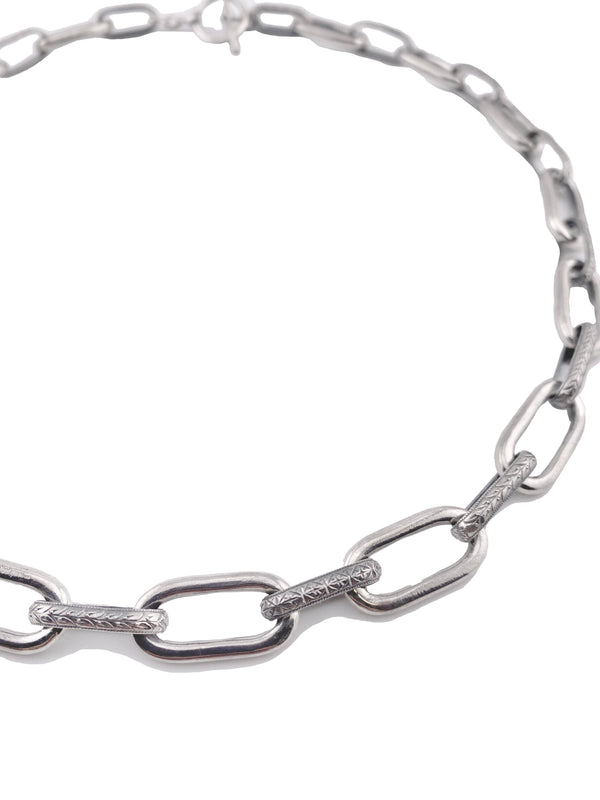 Engraved Chain Link Necklace