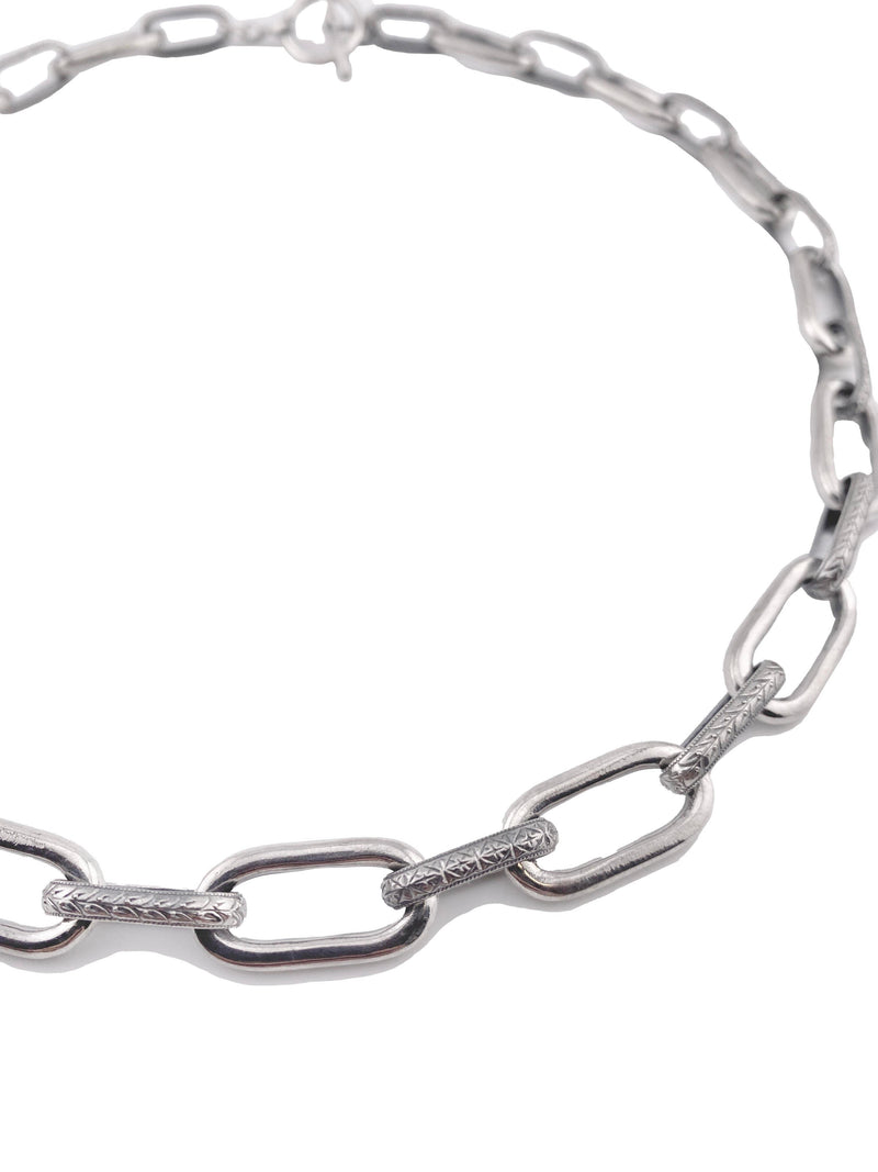 Engraved Chain Link Necklace