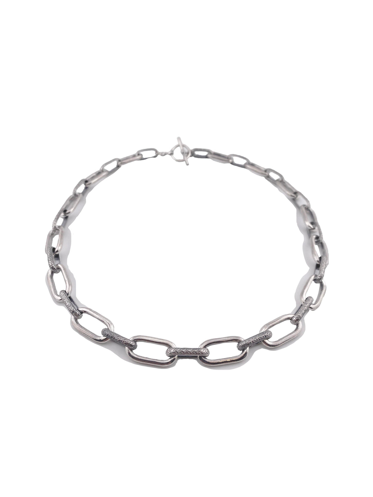 Engraved Chain Link Necklace