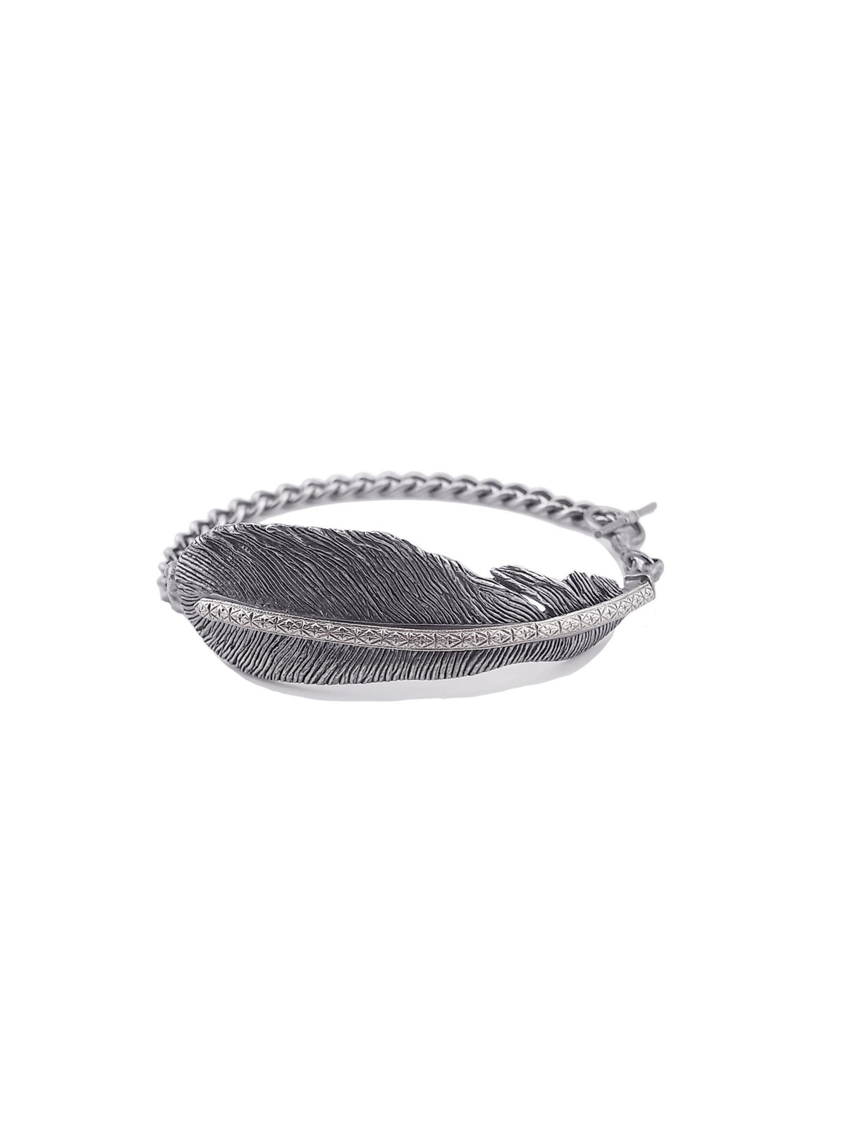 SILVER FEATHER BRACELET