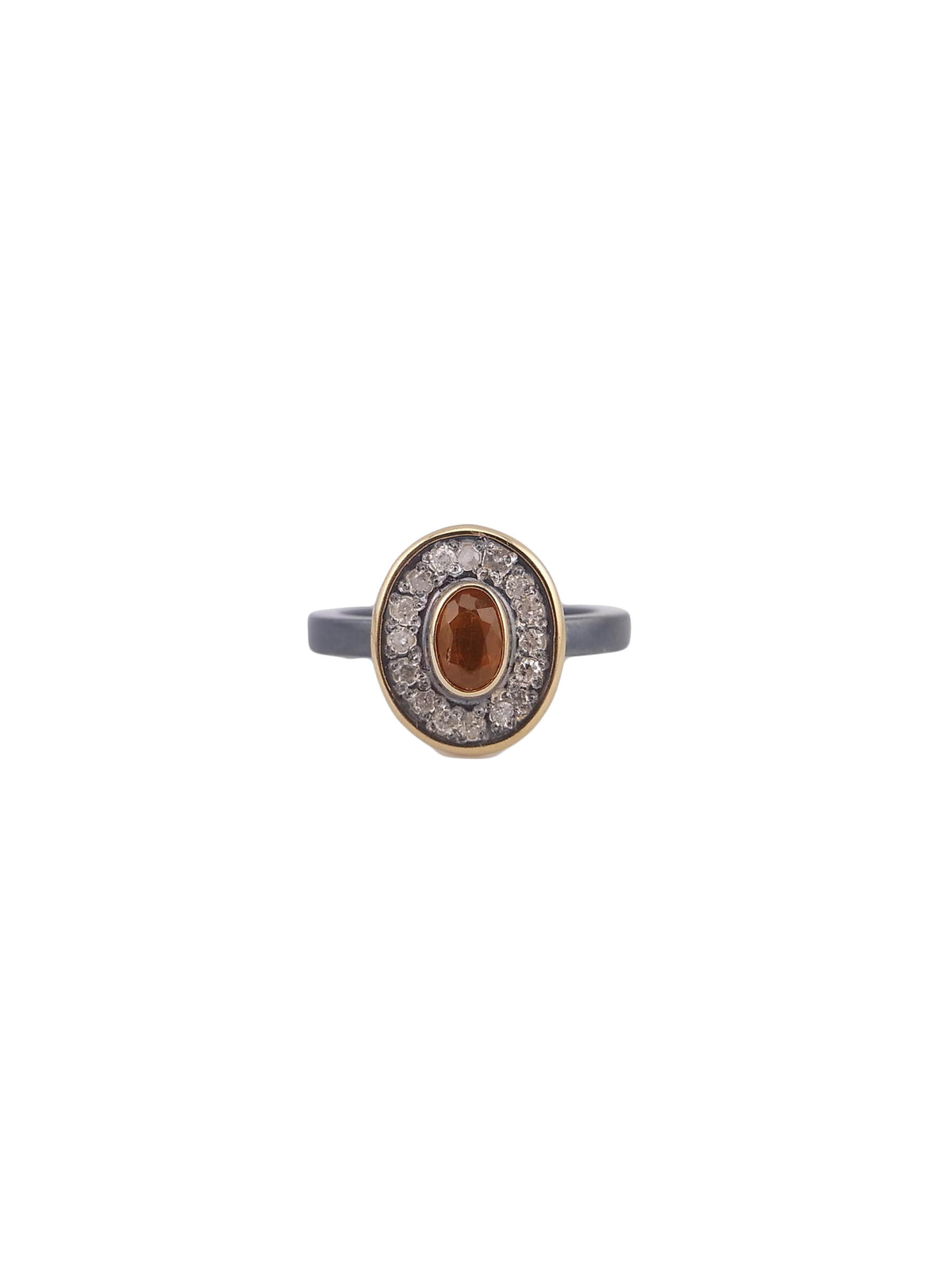 Sandot Halo ring | Orange Kyanite 10