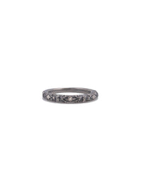 Engraved Pattern Diamond Band 'S