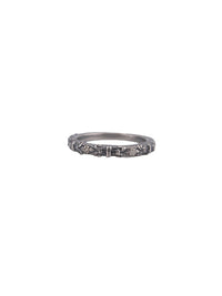Engraved Pattern Diamond Band 'S