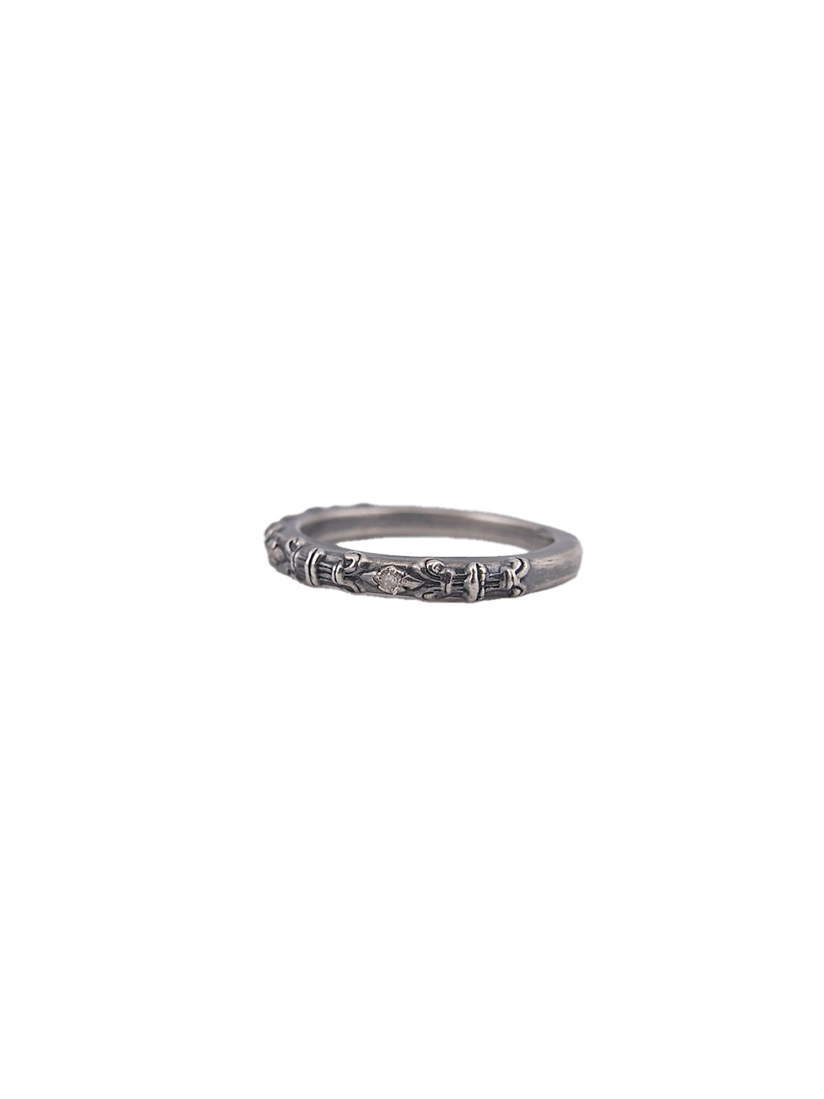 Engraved Pattern Diamond Band 'S