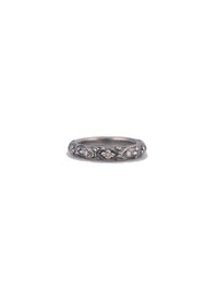 Engraved Pattern Diamond Band 'L
