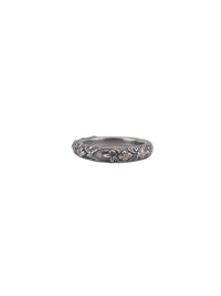 Engraved Pattern Diamond Band 'L