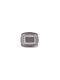 Diamond Framed Signet Ring