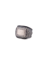 Diamond Framed Signet Ring
