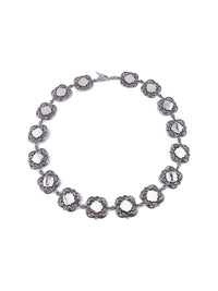 Shield Flower Link Necklace