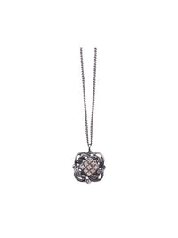 Shield Flower Diamond Necklace
