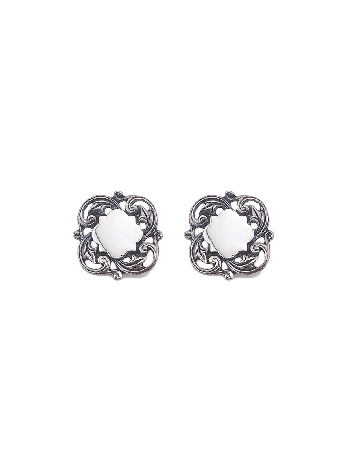 Shield Flower Earrings