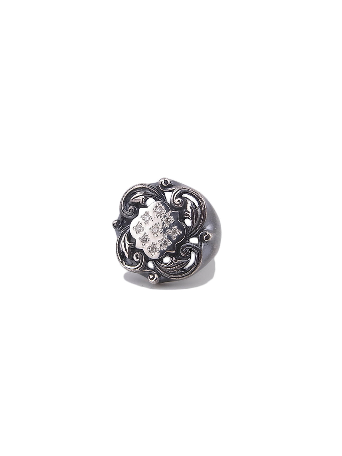 Shield Flower Diamond Ring