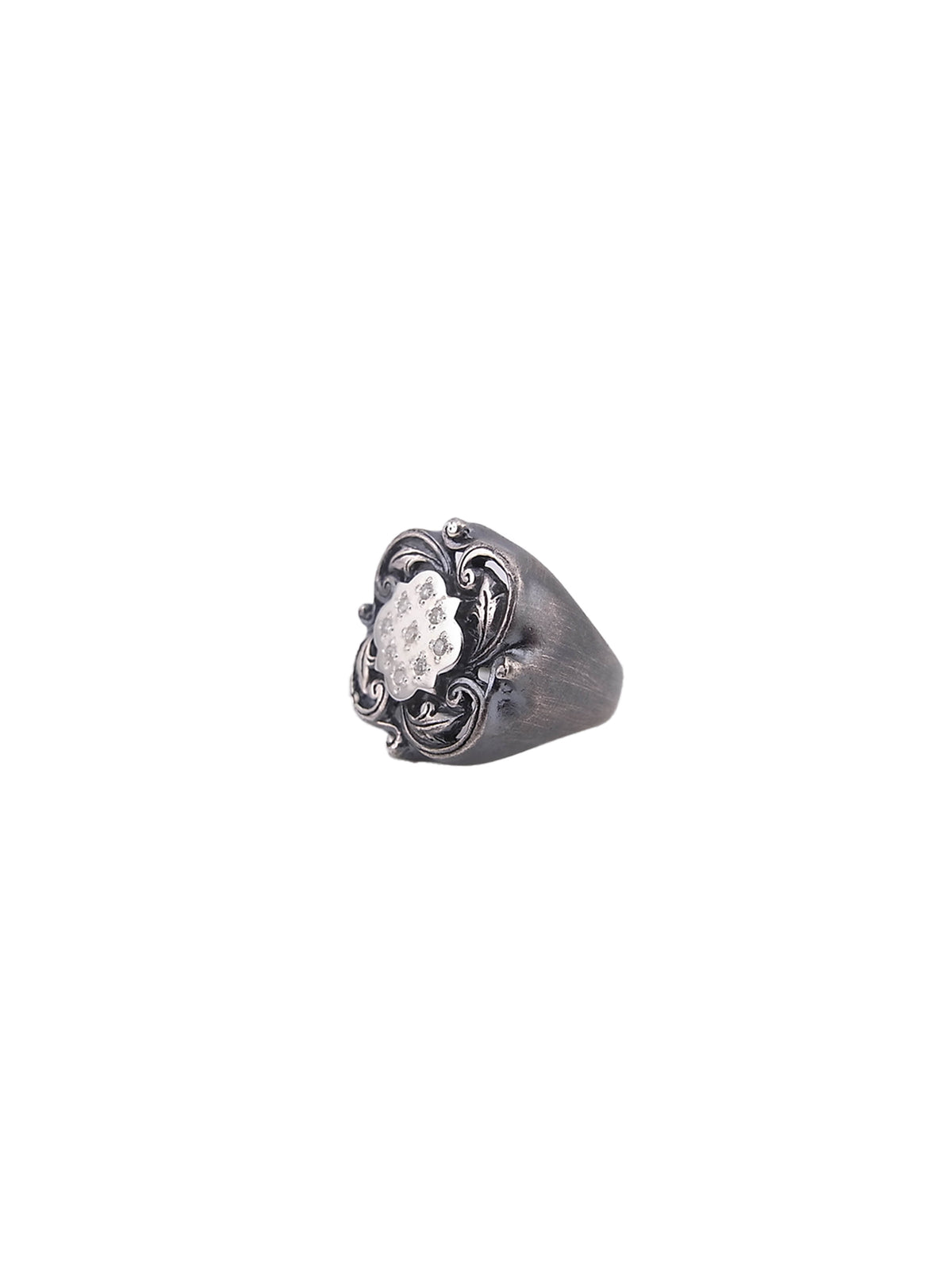 Shield Flower Diamond Ring