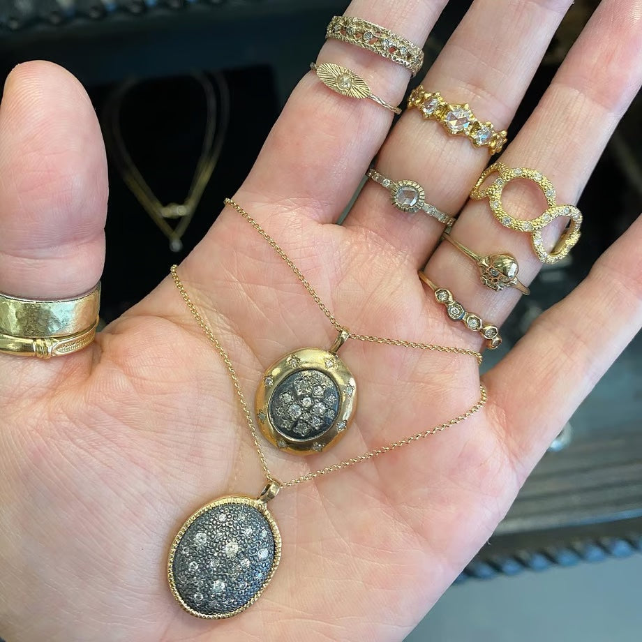 A Starlit Night Oval Necklace