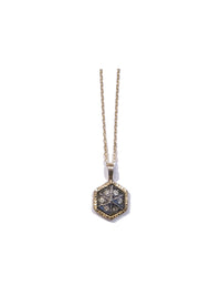 Contrast Hexagon Necklace