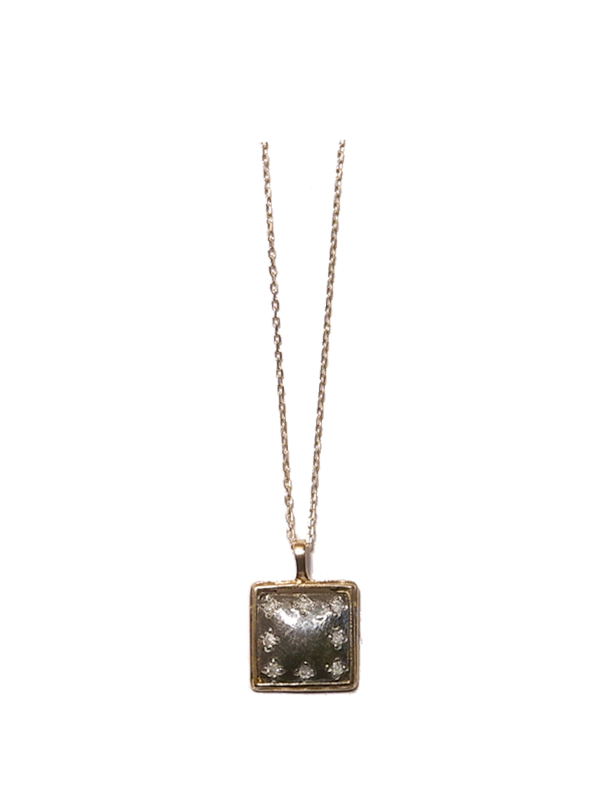 Contrast leatherette necklace