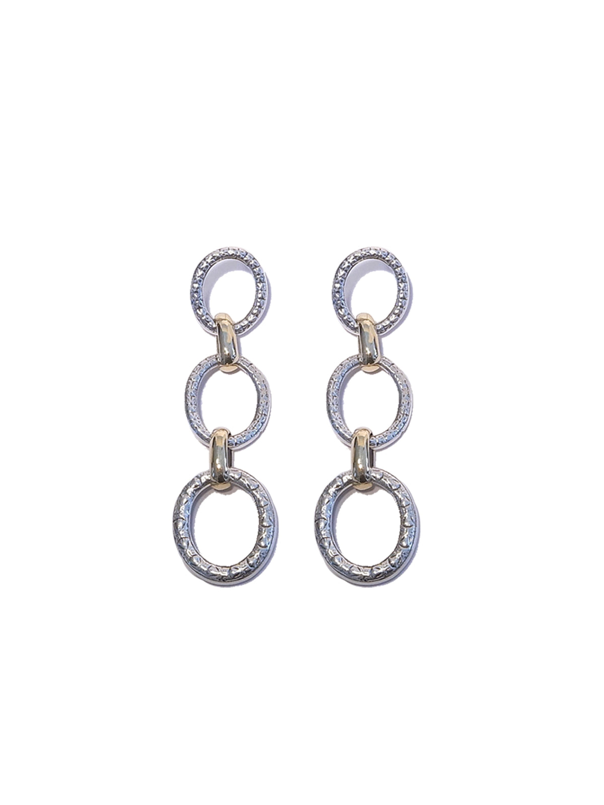 Triplet Link Chain Earrings