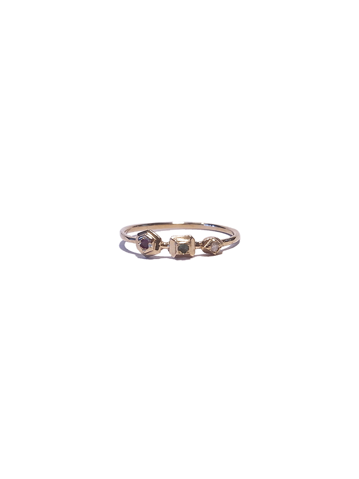Multi 3 Chatons Ring