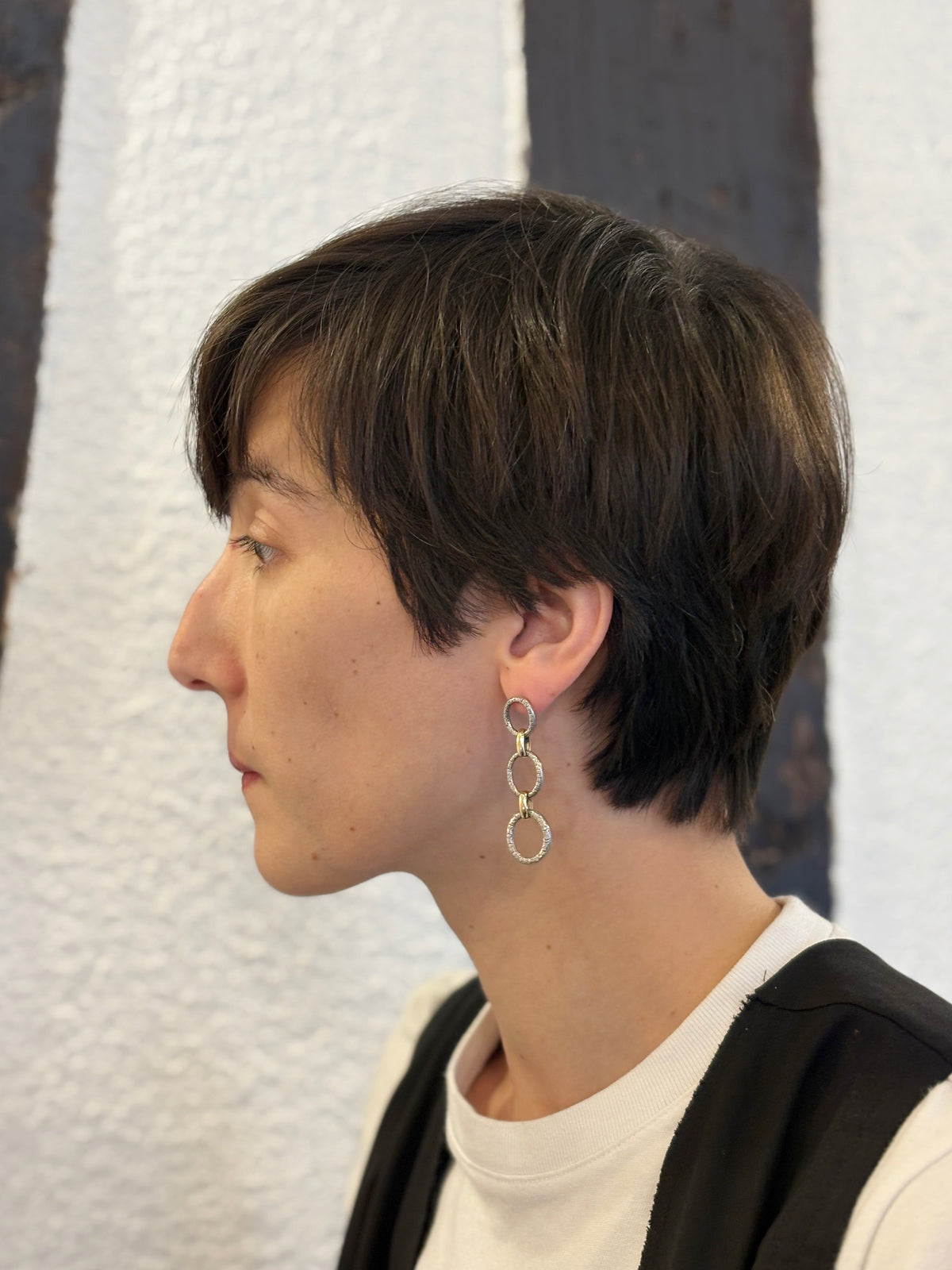 Triplet Link Chain Earrings