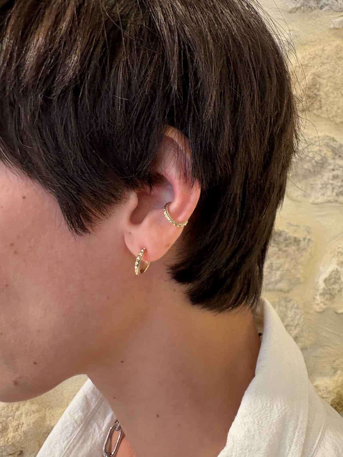 studded earrings