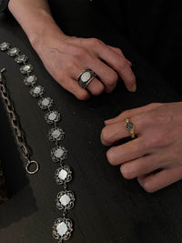 Oval Pave Diamond Ring