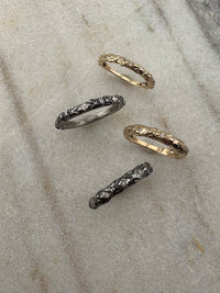 Engraved Pattern Diamond Band 'L