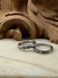 Engraved Pattern Diamond Band 'L
