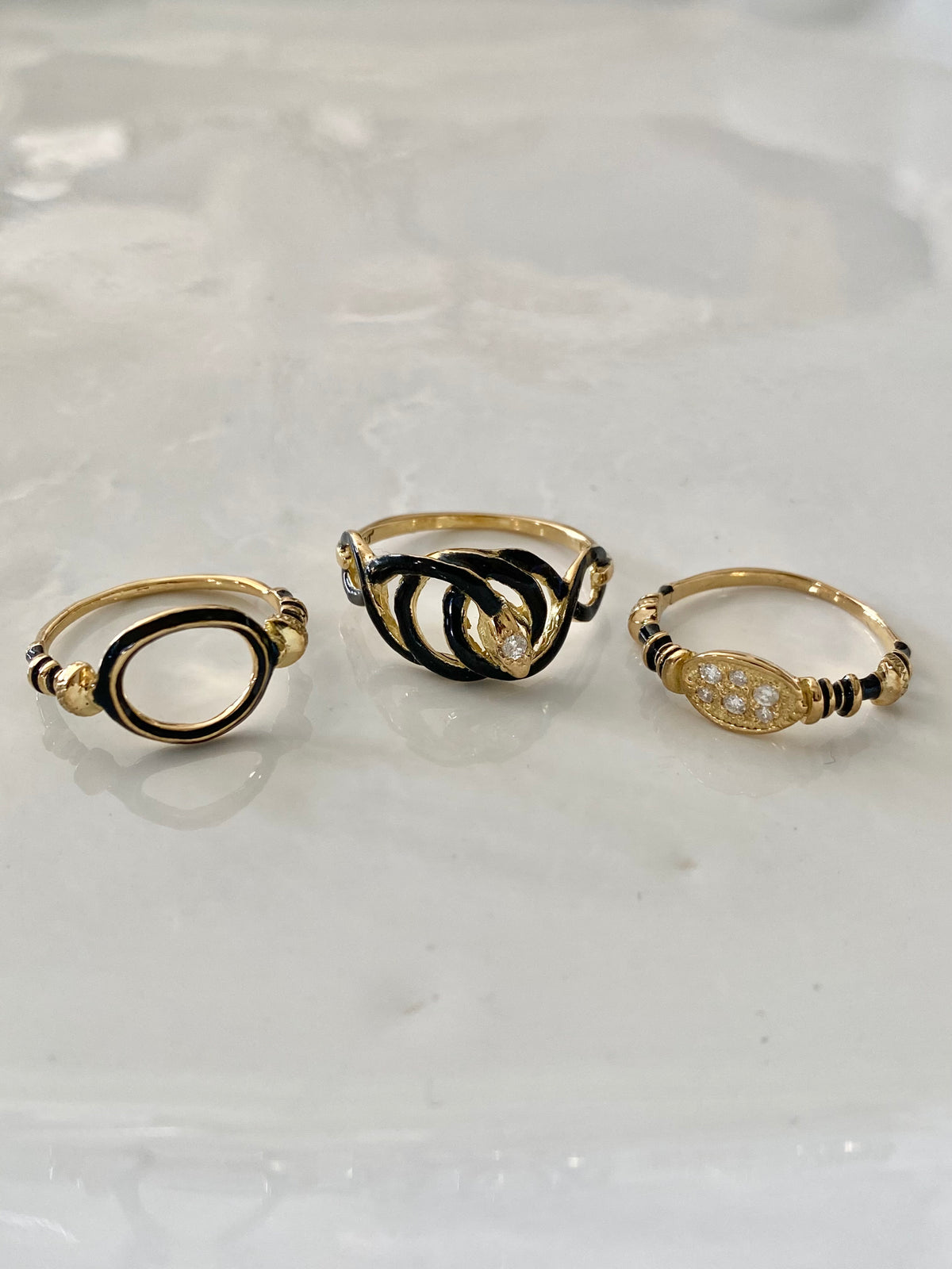 Enamel Serpent Ring