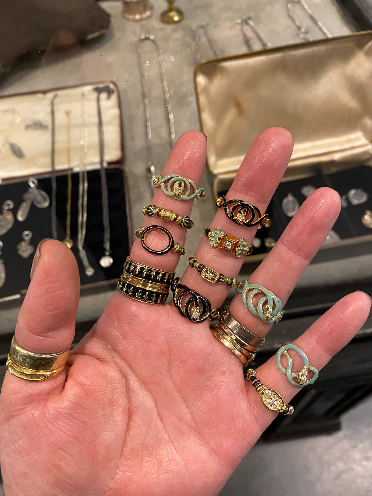 Enamel Serpent Ring