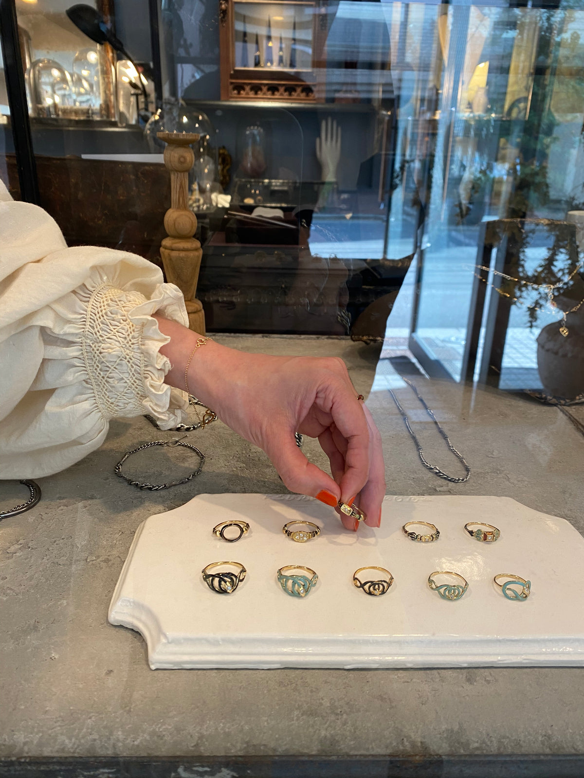 Enamel Serpent Ring